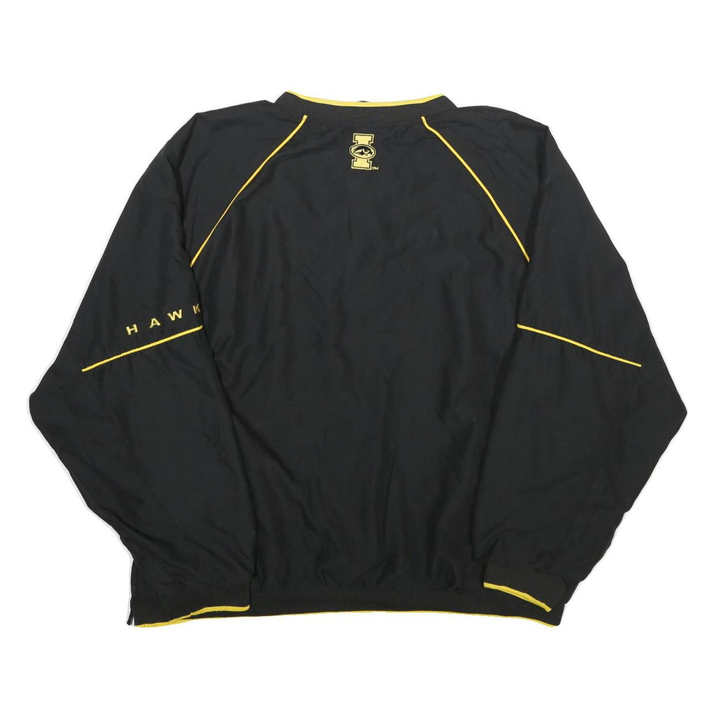 GENUINE STUFF COLLEGIATE Mens Black & Yellow V-Neck XL College Hawk Sweatshirt