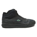 LACOSTE Mens Black Leather High Top Trainers UK 7 Casual Sport Footwear