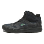 LACOSTE Mens Black Leather High Top Trainers UK 7 Casual Sport Footwear