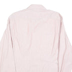 TED BAKER Mens Pink & White Stripe Shirt L Cotton Blend Long Sleeve Formal