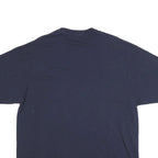 CHAMPION Mens Navy Blue Blue Hawk Softball Classic T-Shirt 2XL Crew Neck Short