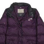 NAPAPIJRI Womens Purple Black Puffer Jacket S Polyamide Zip Outdoor Winter