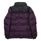 NAPAPIJRI Womens Purple Black Puffer Jacket S Polyamide Zip Outdoor Winter