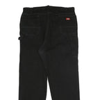 DICKIES Mens Relaxed Black Cotton Denim Jeans W40 L32 Workwear Casual Zip