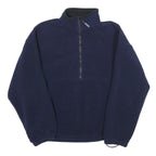 CAMPMOR Mens Navy Blue Plain Pullover Jumper Crew Neck Size L Polyester Warm