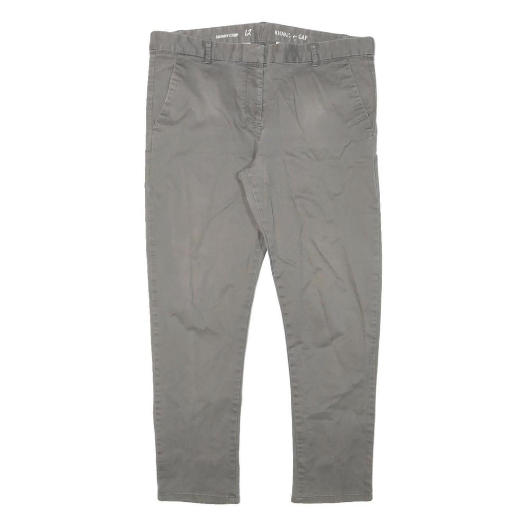 GAP Womens Cotton Blend Beige Slim Straight Trousers W34 L27 Casual Everyday