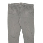 GAP Womens Cotton Blend Beige Slim Straight Trousers W34 L27 Casual Everyday