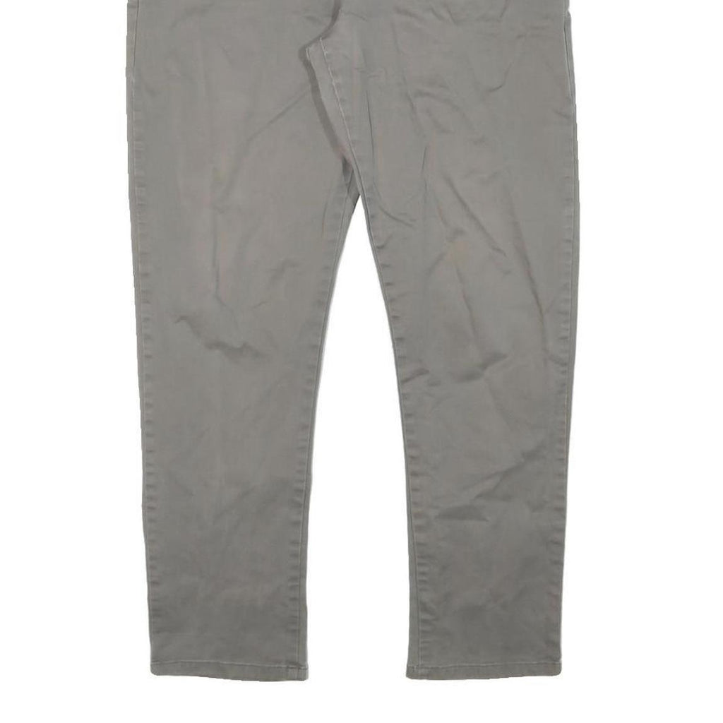 GAP Womens Cotton Blend Beige Slim Straight Trousers W34 L27 Casual Everyday