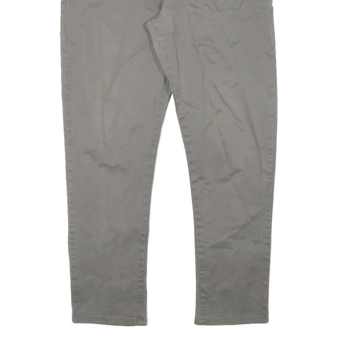 GAP Womens Cotton Blend Beige Slim Straight Trousers W34 L27 Casual Everyday