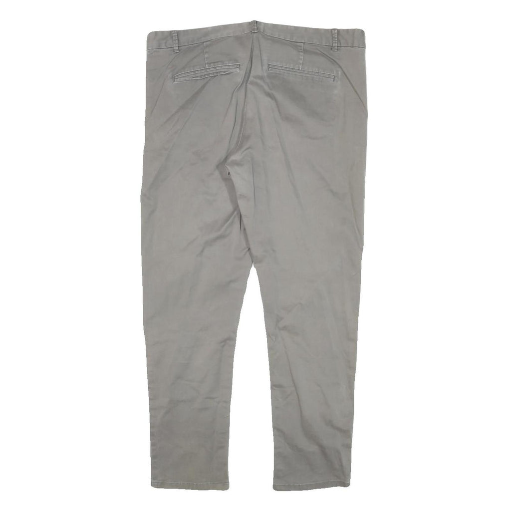 GAP Womens Cotton Blend Beige Slim Straight Trousers W34 L27 Casual Everyday