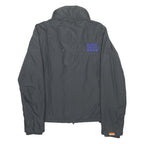 SUPERDRY Mens Black Jacket L Polyester Zip Plain Casual Outerwear