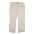 CARHARTT Mens Cotton Blend Beige Relaxed Straight Trousers W40 L30 Workwear