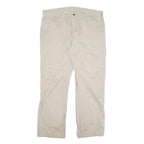 CARHARTT Mens Cotton Blend Beige Relaxed Straight Trousers W40 L30 Workwear
