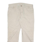 CARHARTT Mens Cotton Blend Beige Relaxed Straight Trousers W40 L30 Workwear