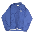 PORT & COMPANY Mens Blue Button Jacket XL Nylon Plain Lightweight Casual