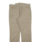 LEVI'S Mens Cotton Blend Beige Slim Straight Trousers W31 L30 Casual Classic Zip