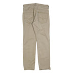 LEVI'S Mens Cotton Blend Beige Slim Straight Trousers W31 L30 Casual Classic Zip