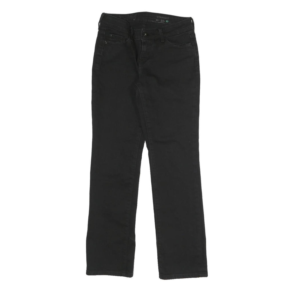 LEVI'S Womens Black Slim Straight Denim Dark Jeans W26 L27 Stylish Cotton Blend