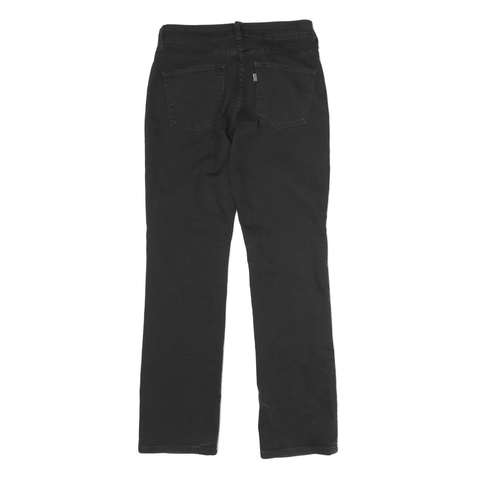 LEVI'S Womens Black Slim Straight Denim Dark Jeans W26 L27 Stylish Cotton Blend