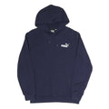 PUMA Mens Navy Blue Hoodie S Cotton Blend Pullover Sport Casual Sweatshirt