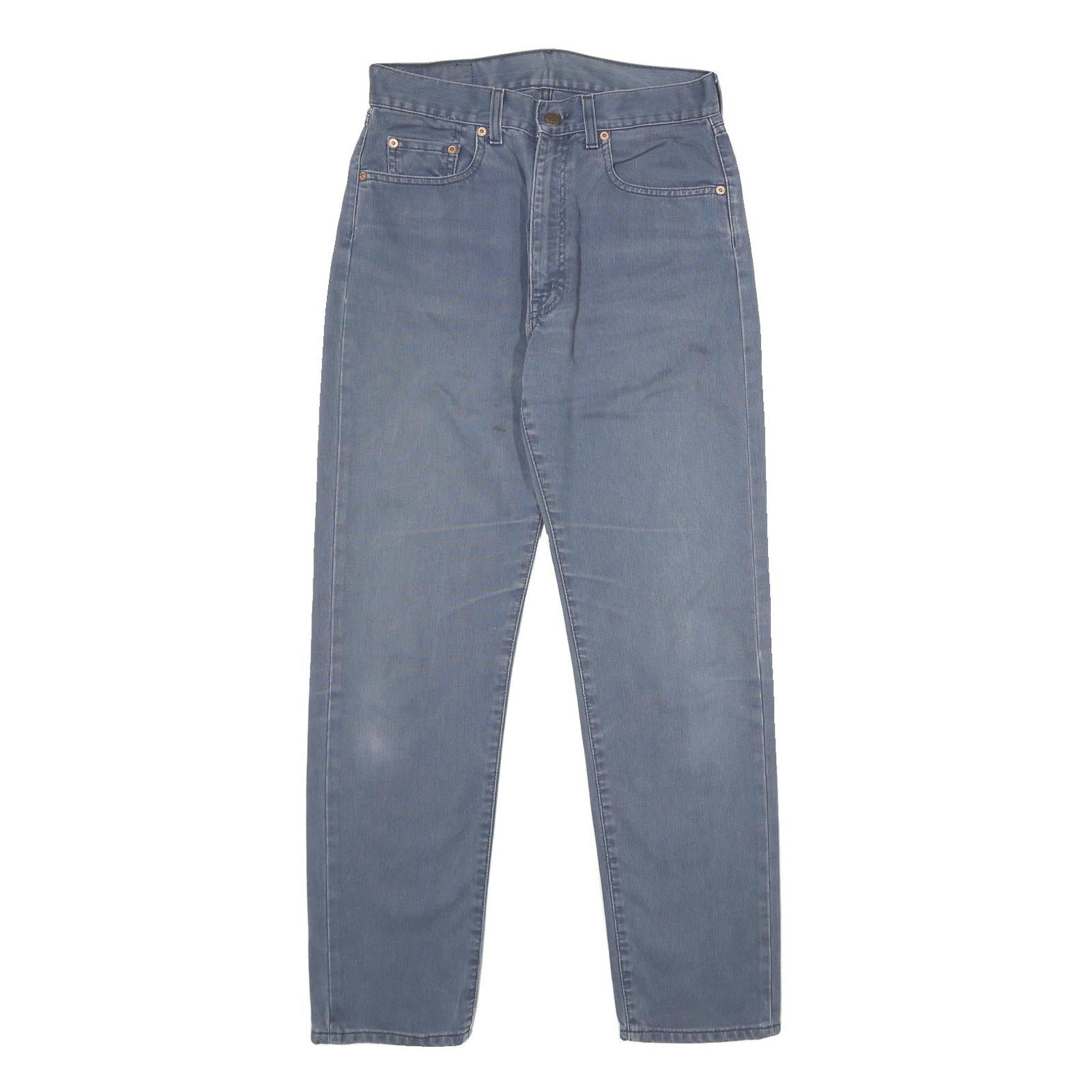 LEVI'S Mens Cotton Blue Classic Straight Trousers W30 L30 Casual Denim Zip