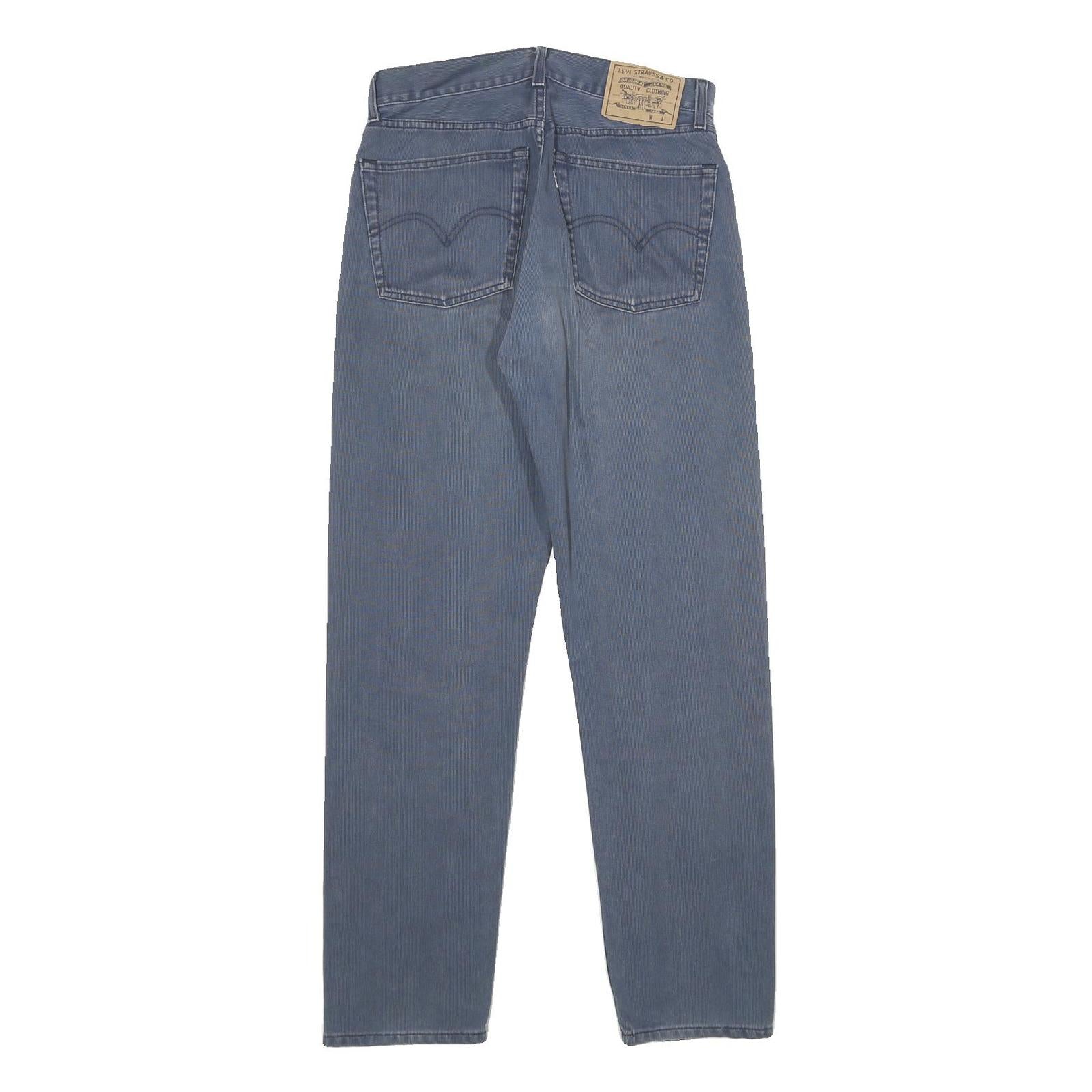 LEVI'S Mens Cotton Blue Classic Straight Trousers W30 L30 Casual Denim Zip