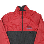 K PRODUCTS Womens Red & Black Zip Jacket L Polyester Blend Colourblock The