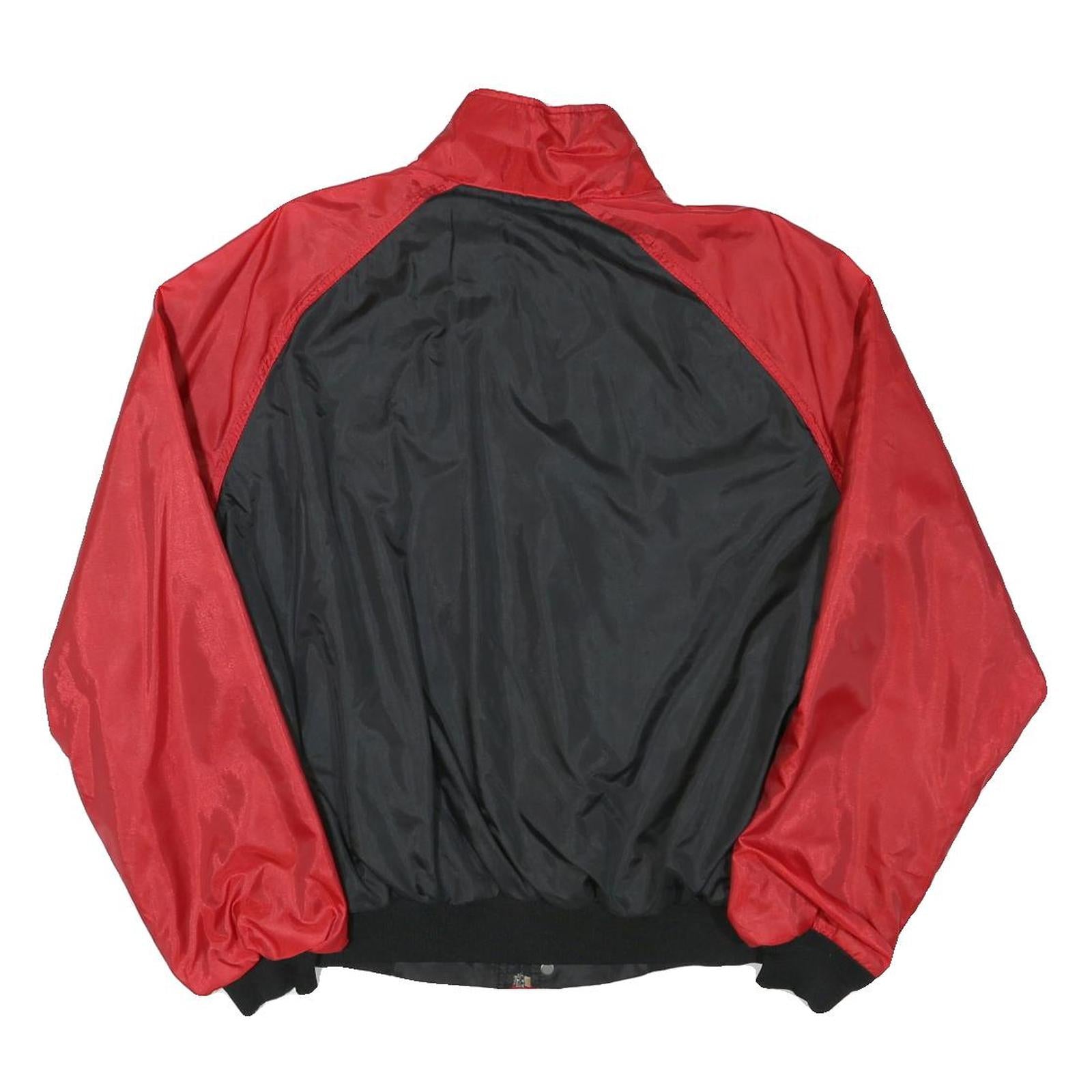 K PRODUCTS Womens Red & Black Zip Jacket L Polyester Blend Colourblock The