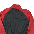 K PRODUCTS Womens Red & Black Zip Jacket L Polyester Blend Colourblock The