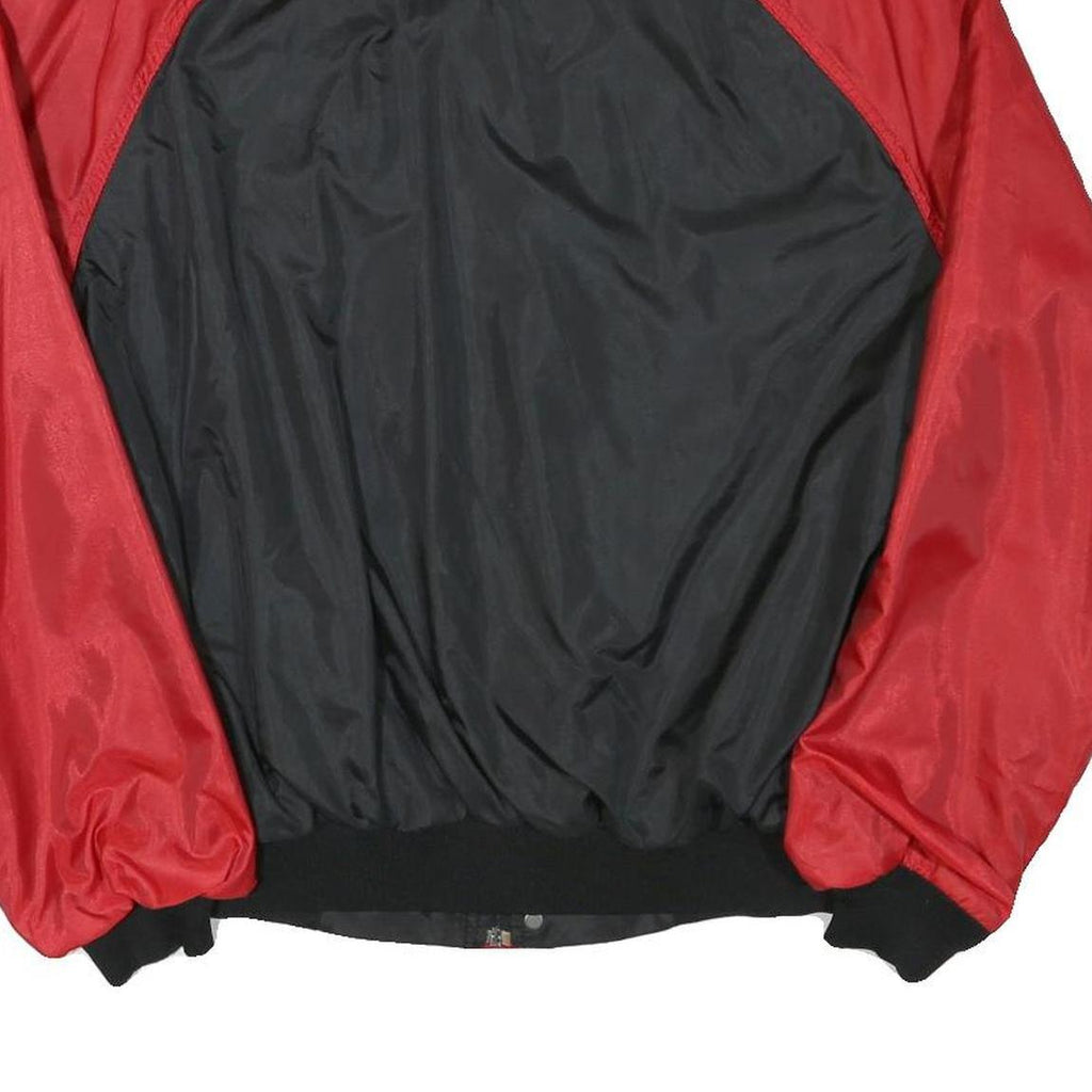 K PRODUCTS Womens Red & Black Zip Jacket L Polyester Blend Colourblock The