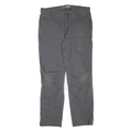 CARHARTT Mens Regular Grey Cotton Blend Workwear Trousers W38 L34 Zip Pocket