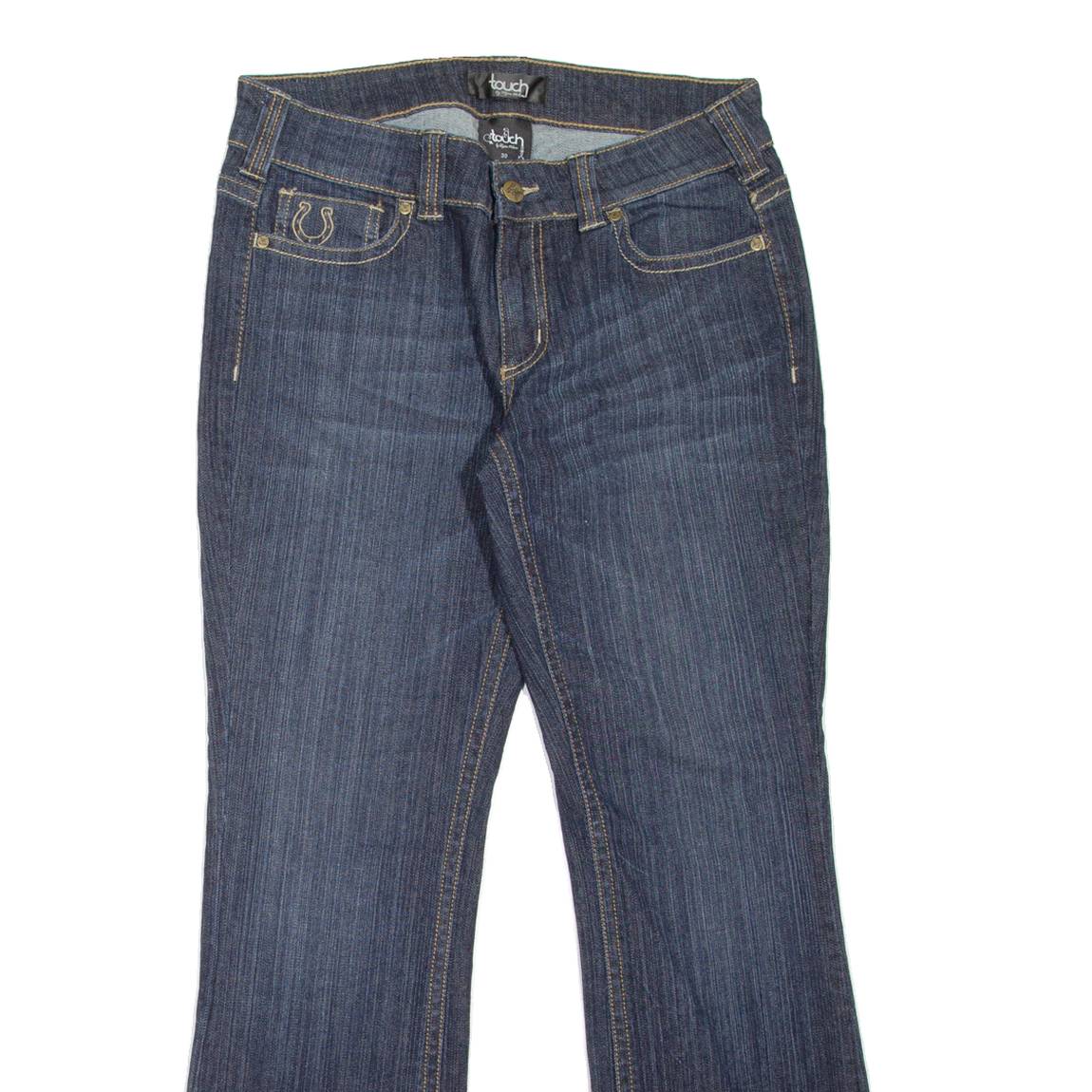 TOUCH Womens Jeans Blue Regular Bootcut Stone Wash W30 L31