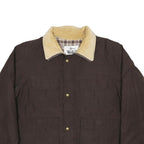 WOOLRICH Mens Brown & Beige Classic Jacket XL Polyester Blend Zip Pockets
