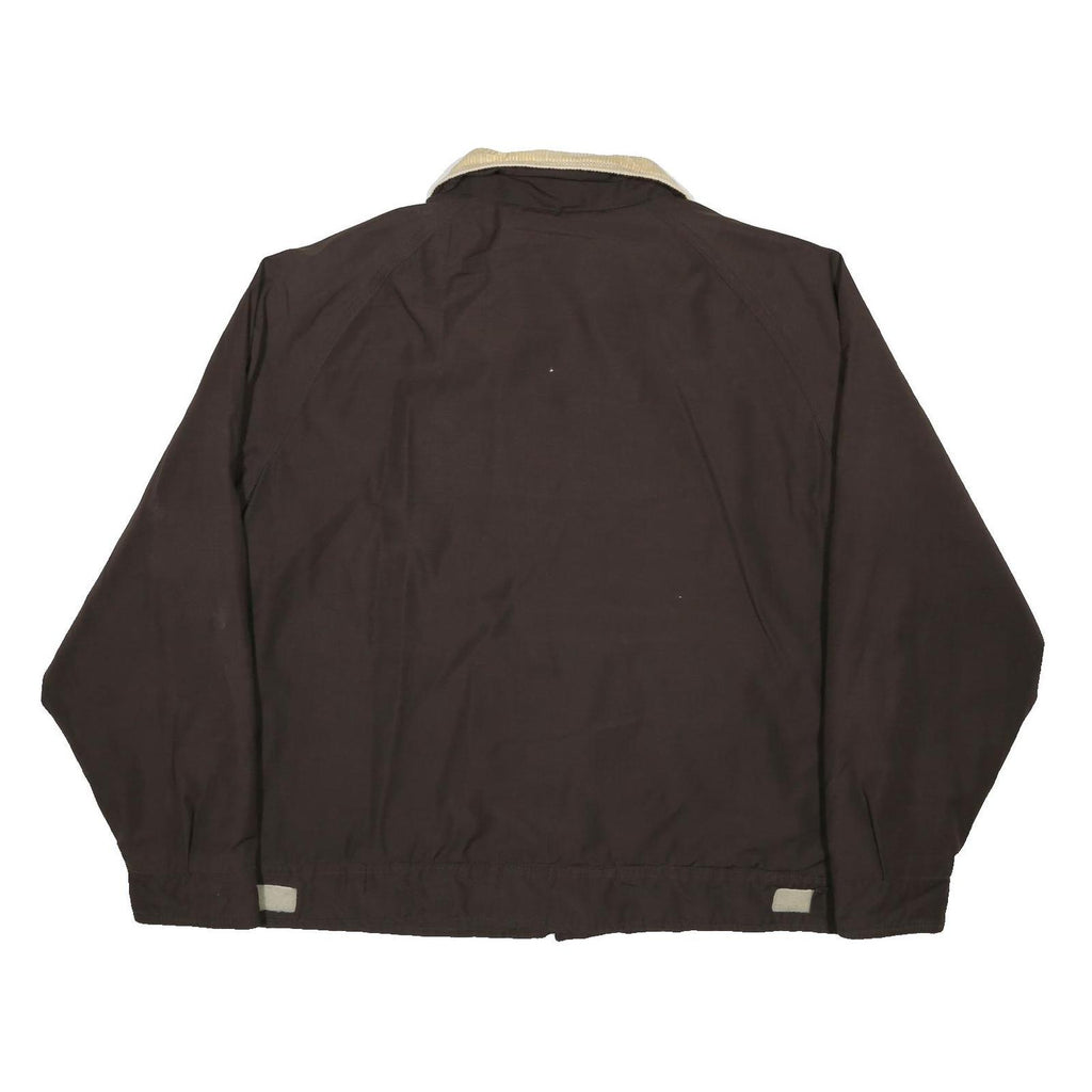 WOOLRICH Mens Brown & Beige Classic Jacket XL Polyester Blend Zip Pockets