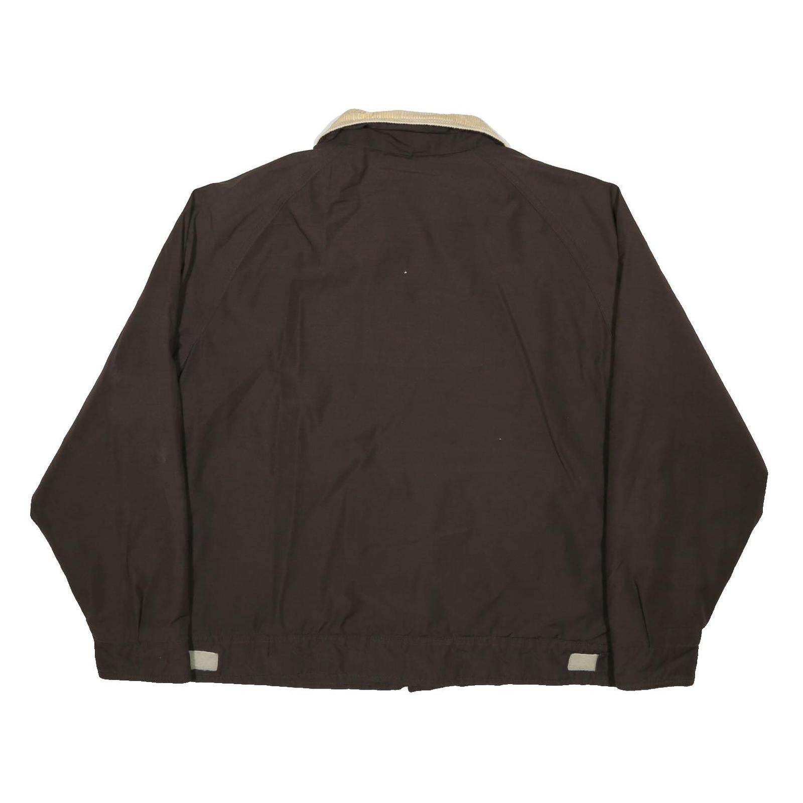 WOOLRICH Mens Brown & Beige Classic Jacket XL Polyester Blend Zip Pockets