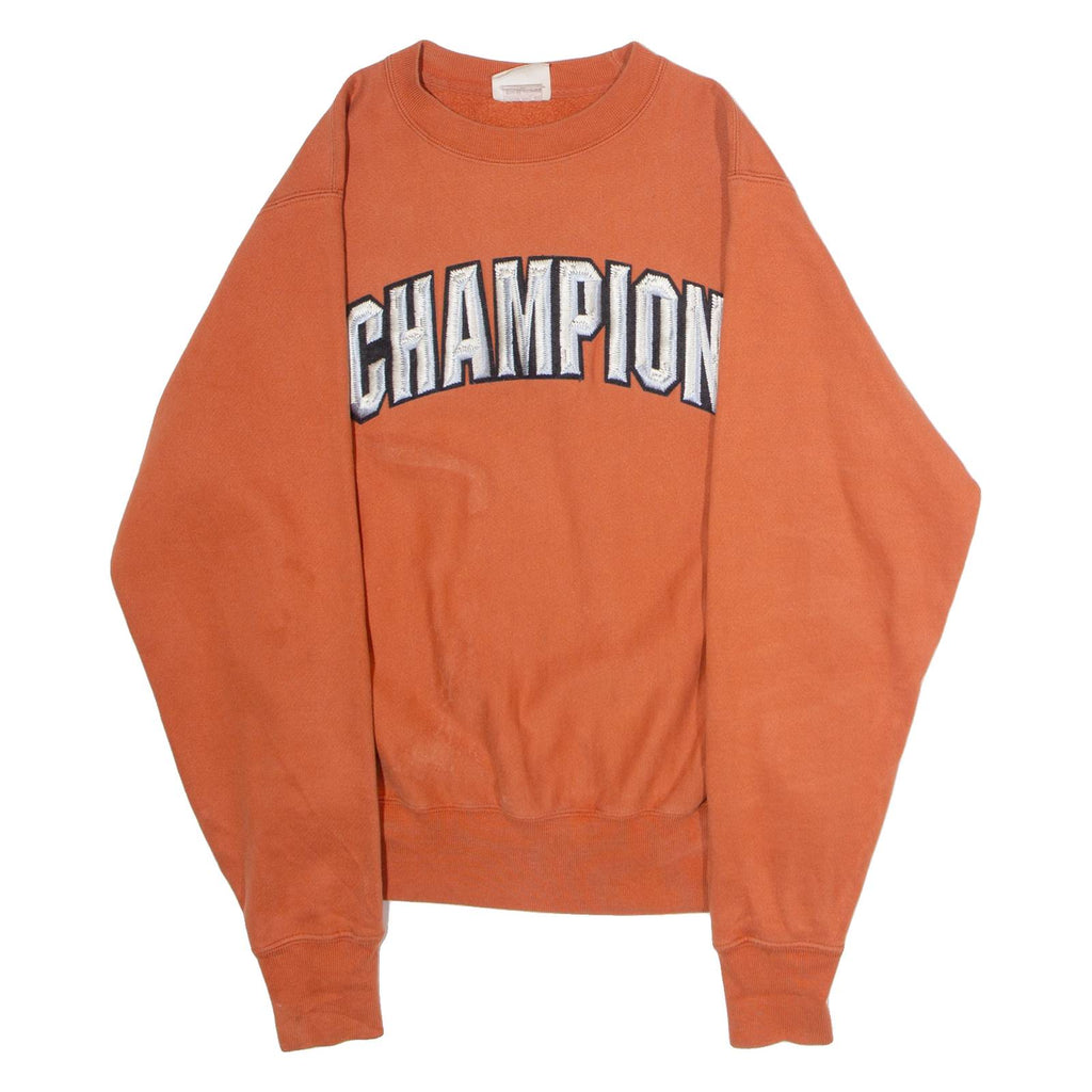 CHAMPION REVERSE WEAVE Mens Sweatshirt Orange Crew Neck S