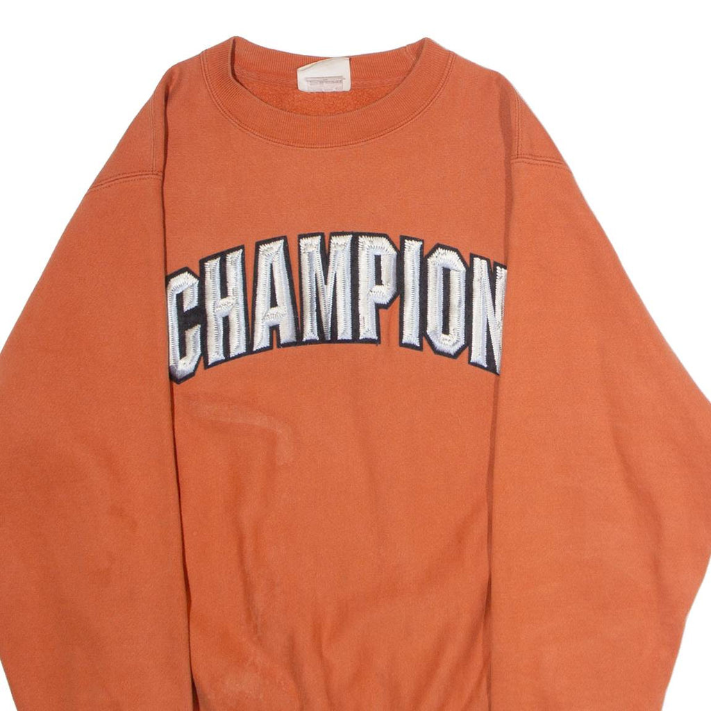 CHAMPION REVERSE WEAVE Mens Sweatshirt Orange Crew Neck S