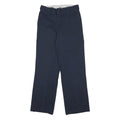 DICKIES Mens Cotton Blend Navy Blue Regular Straight Trousers W28 L30 Workwear