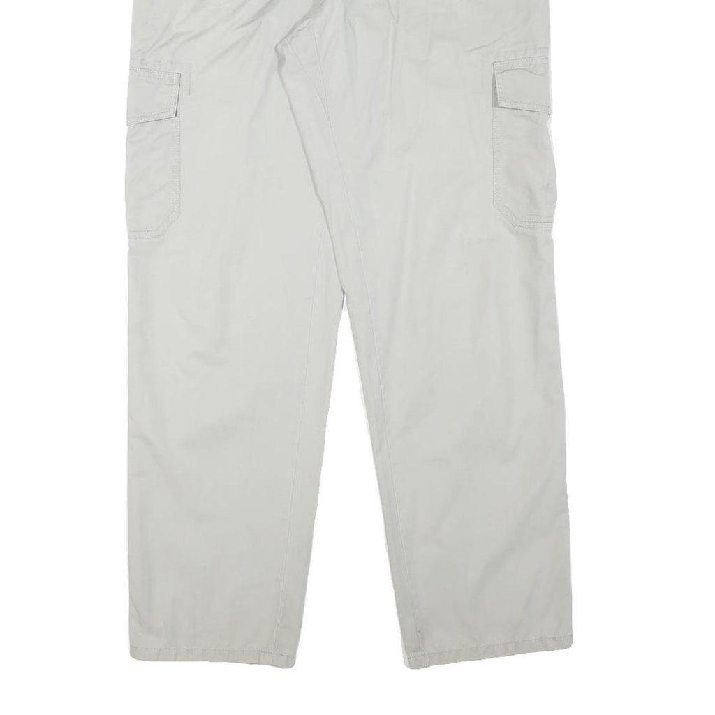 IN LINE COLLECTION Mens Relaxed Cargo Trousers Beige Cotton Blend W34 L31 Casual