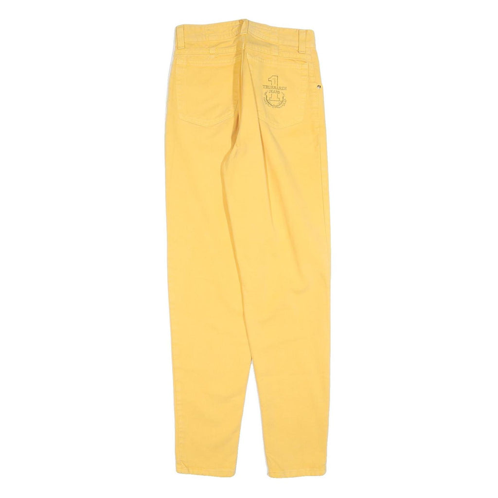 TRUSSARDI Womens Jeans Yellow Regular Straight Denim W26 L32 Stylish Comfort