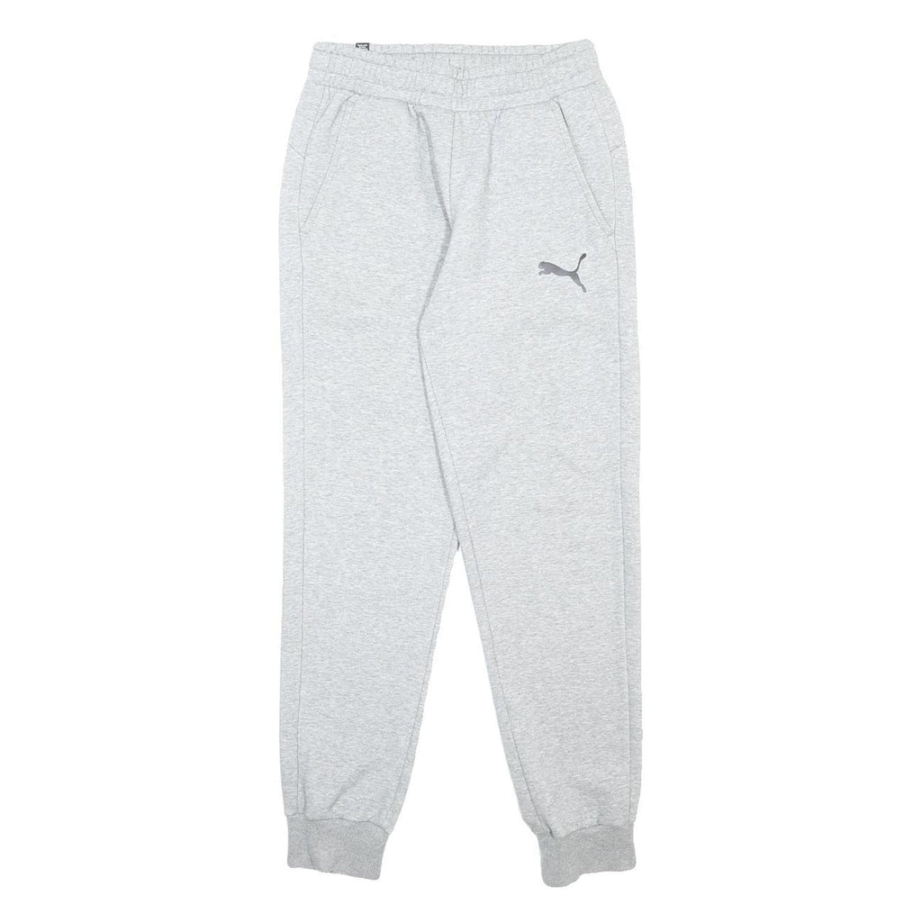 PUMA Mens Joggers Grey S W27 L29 Cotton Blend Regular Tapered Comfortable Casual