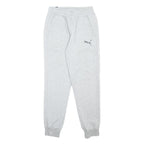 PUMA Mens Joggers Grey S W27 L29 Cotton Blend Regular Tapered Comfortable Casual