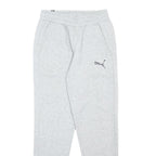 PUMA Mens Joggers Grey S W27 L29 Cotton Blend Regular Tapered Comfortable Casual