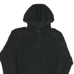 NIKE Mens Black Plain Pullover Hoodie Polyester Blend M Sports Casual Jumper