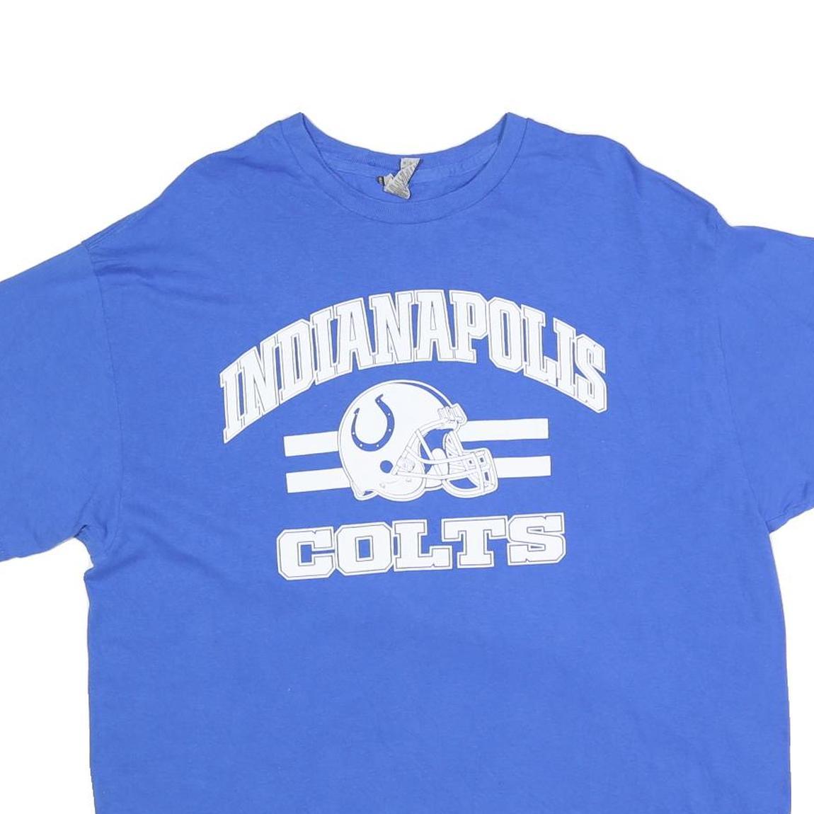 GILDAN Mens Blue Indianapolis Colts Graphic T-Shirt XL Short Sleeve Crew Neck