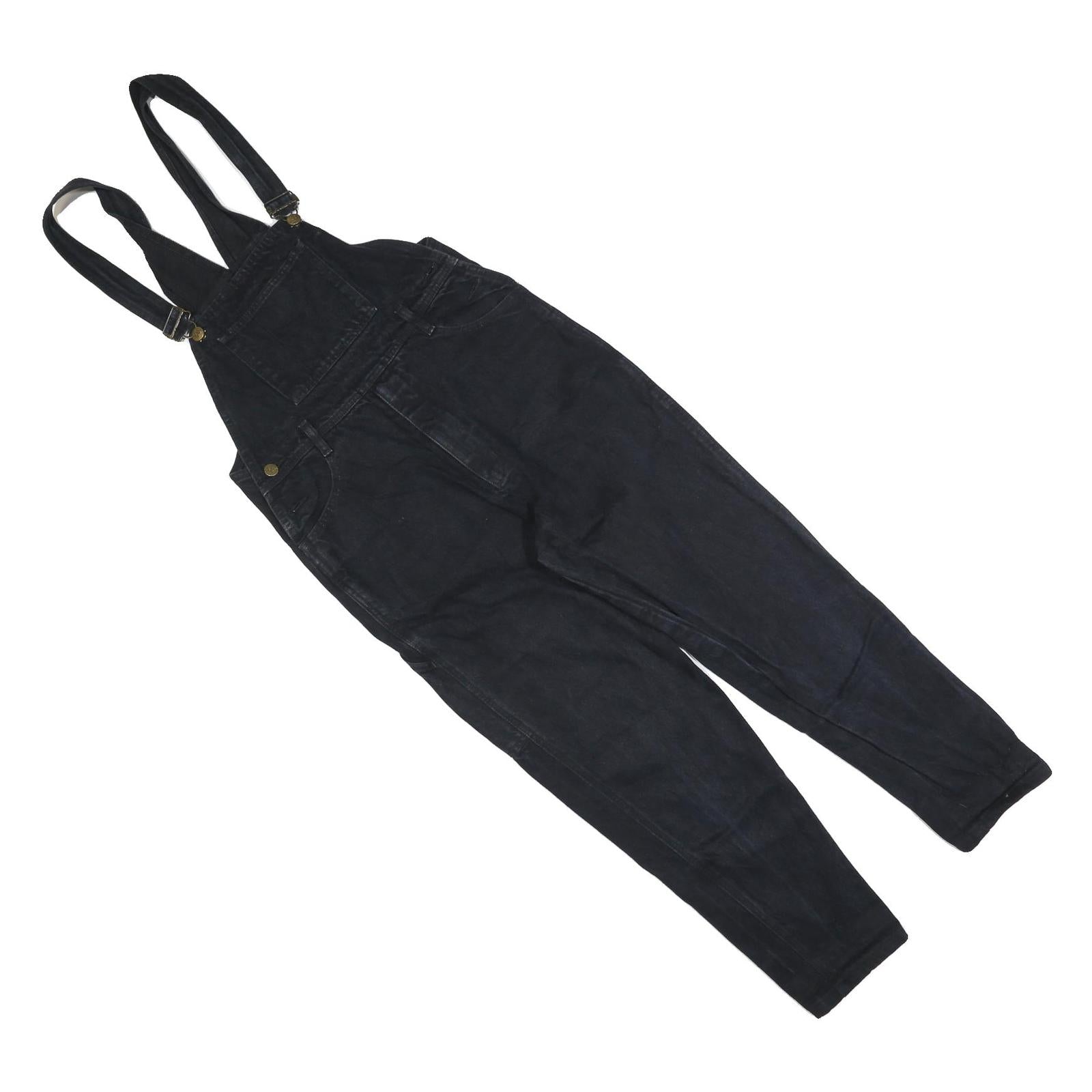 SJB Womens Black Cotton Blend Dungarees Slim Fit S W30 L27 Casual Wear