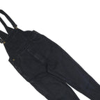 SJB Womens Black Cotton Blend Dungarees Slim Fit S W30 L27 Casual Wear