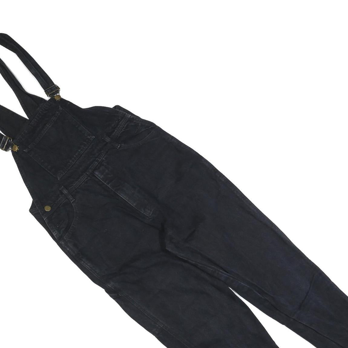 SJB Womens Black Cotton Blend Dungarees Slim Fit S W30 L27 Casual Wear