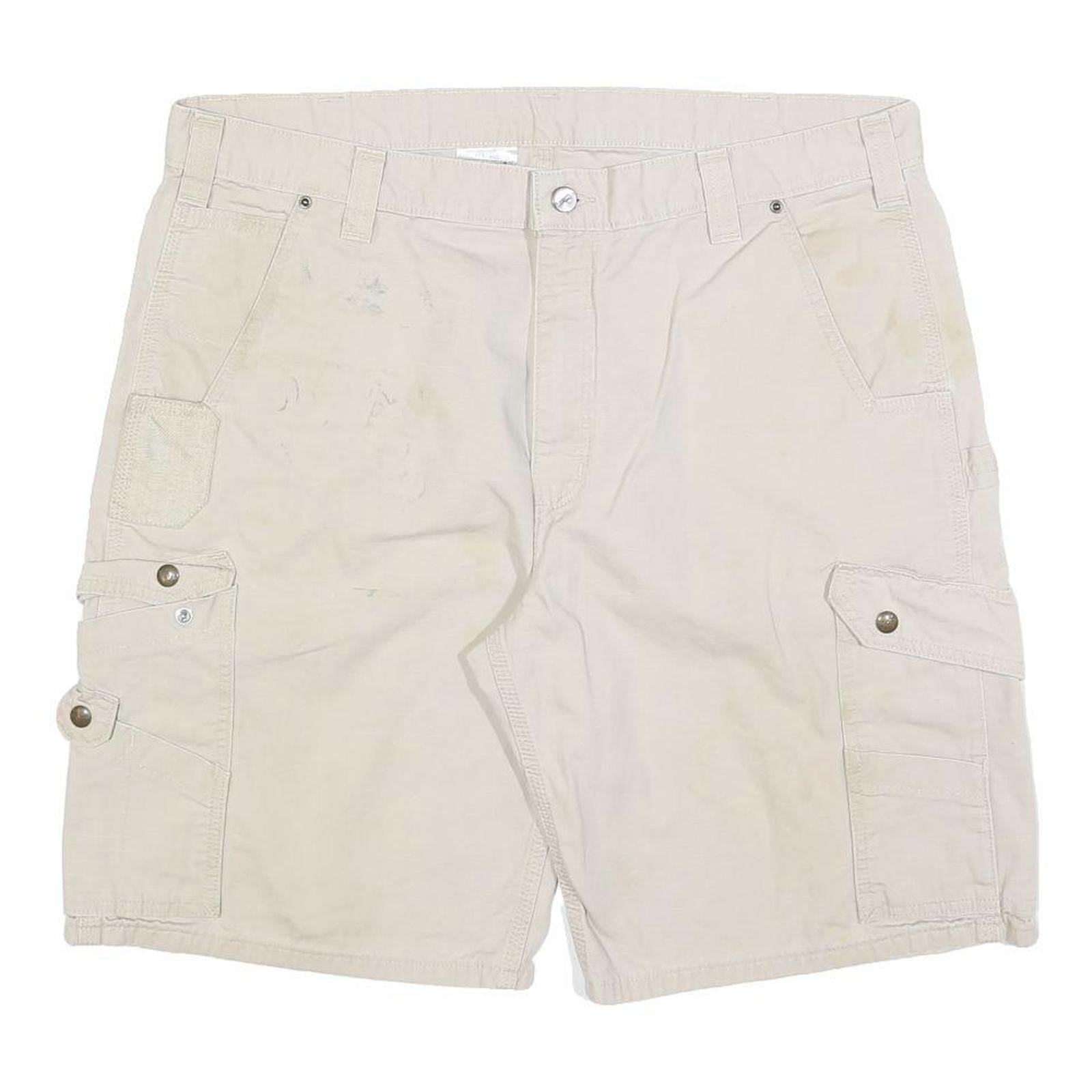 CARHARTT Mens Shorts Beige Casual Cargo XL W40 Heavy Duty Workwear