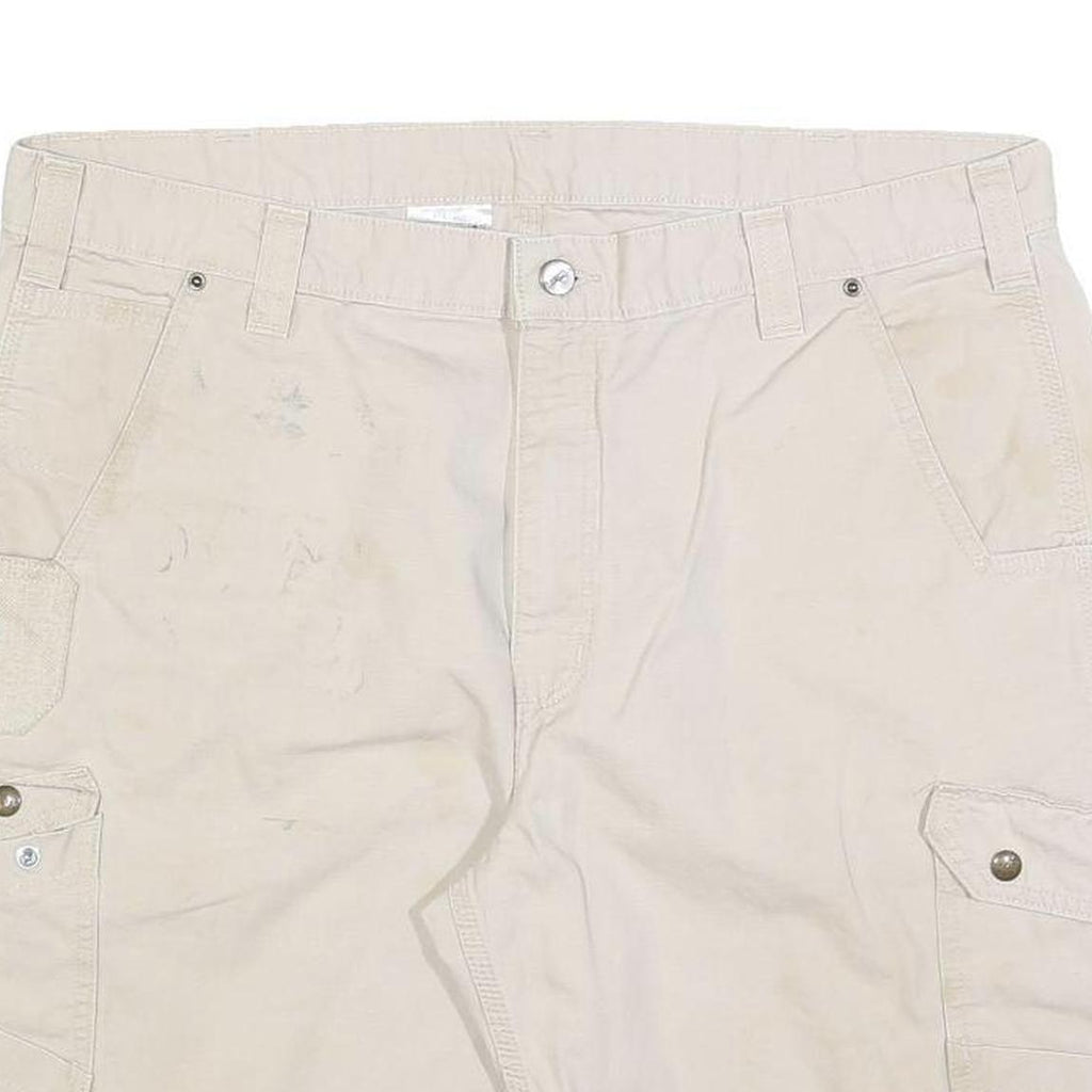 CARHARTT Mens Shorts Beige Casual Cargo XL W40 Heavy Duty Workwear